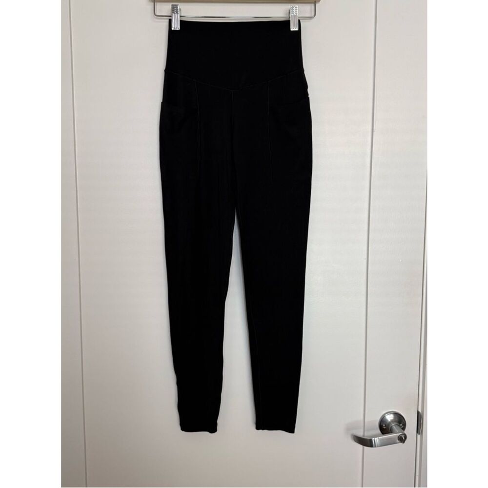 Offline By Aerie Real Me 7/8 Hi-Rise Long Inseam Legging Black Sz S Long Pockets